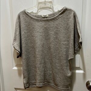 Max Studio  Heathered Brown Short Sleeve Tee